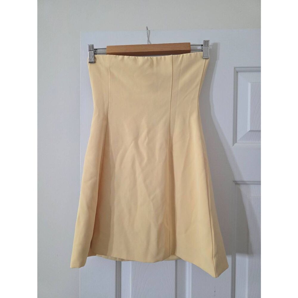 Peppermayo Della Strapless Mini Dress - Yellow US 2 NWT - Picture 6 of 10